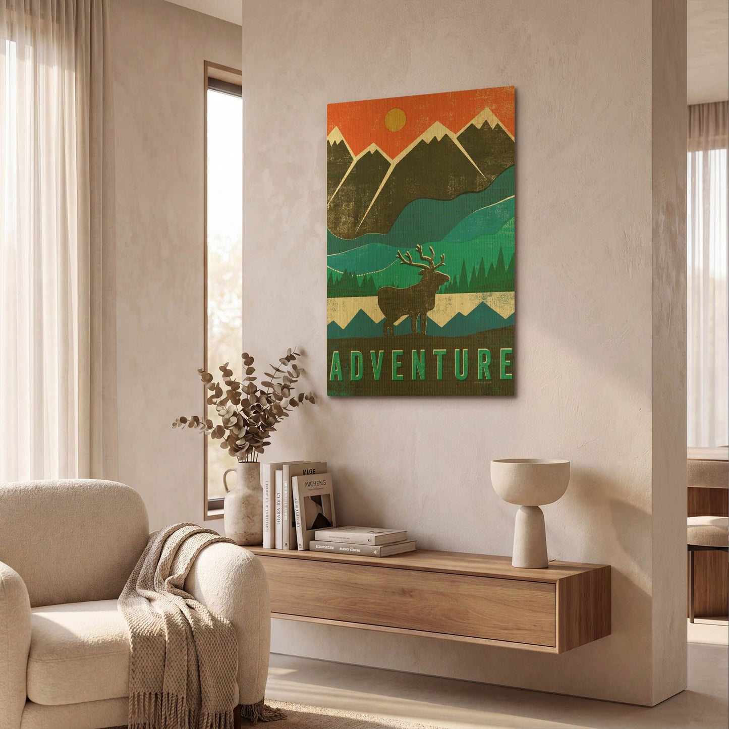 'Big Sky I' By Michael Mullan Gold Metal Wall Art