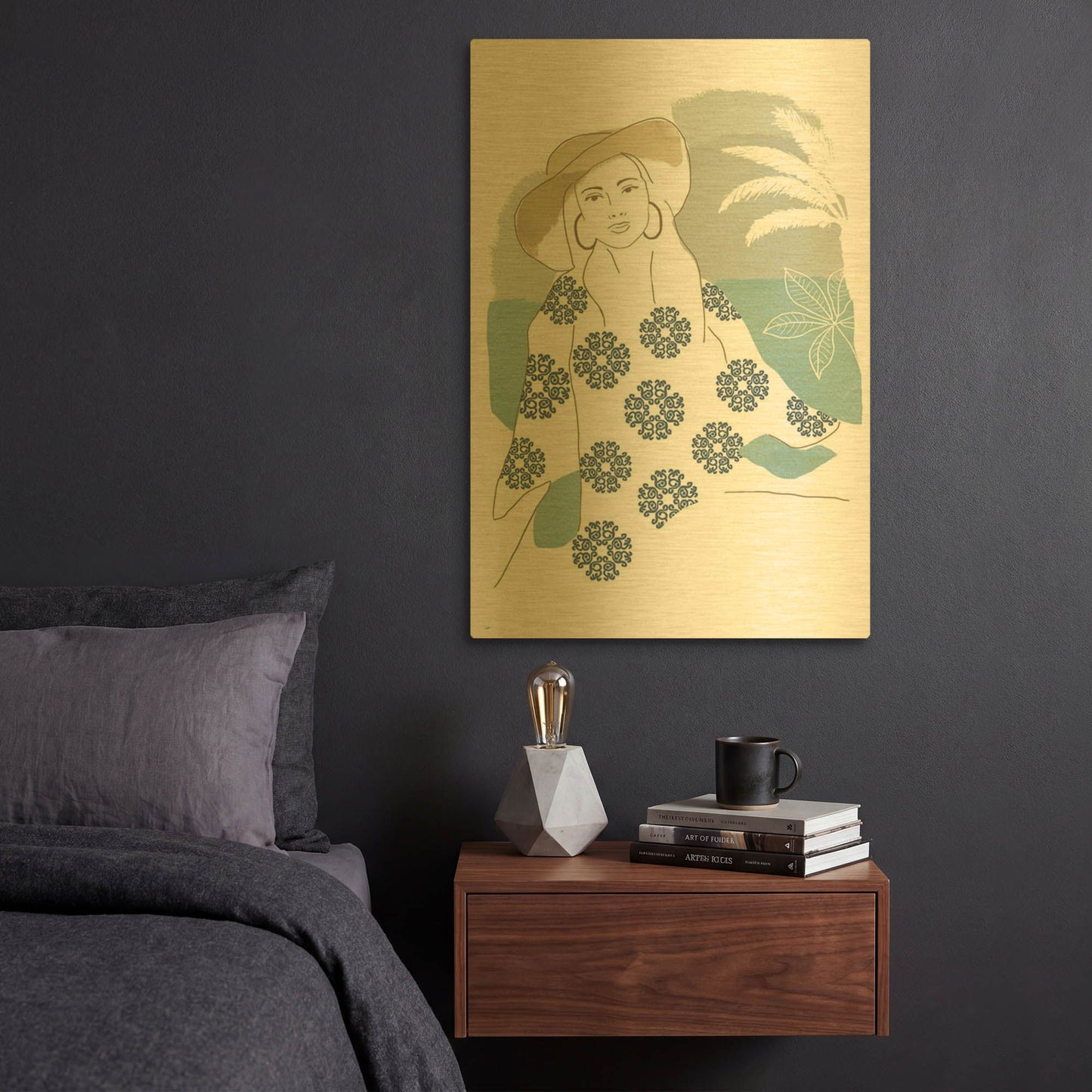 'Cap Esterel I' By Flora Kouta Gold Metal Wall Art