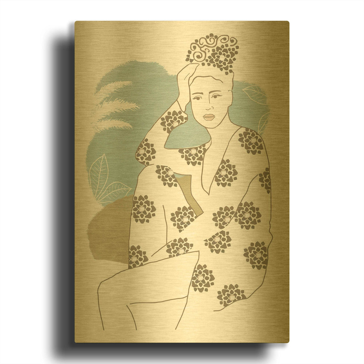 'Cap Esterel II' By Flora Kouta Gold Metal Wall Art
