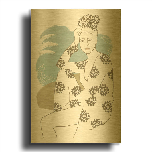 'Cap Esterel II' By Flora Kouta Gold Metal Wall Art
