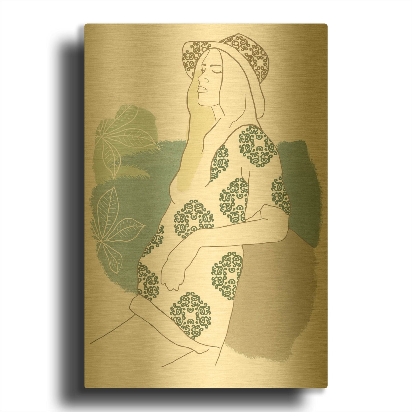 'Cap Esterel III' By Flora Kouta Gold Metal Wall Art