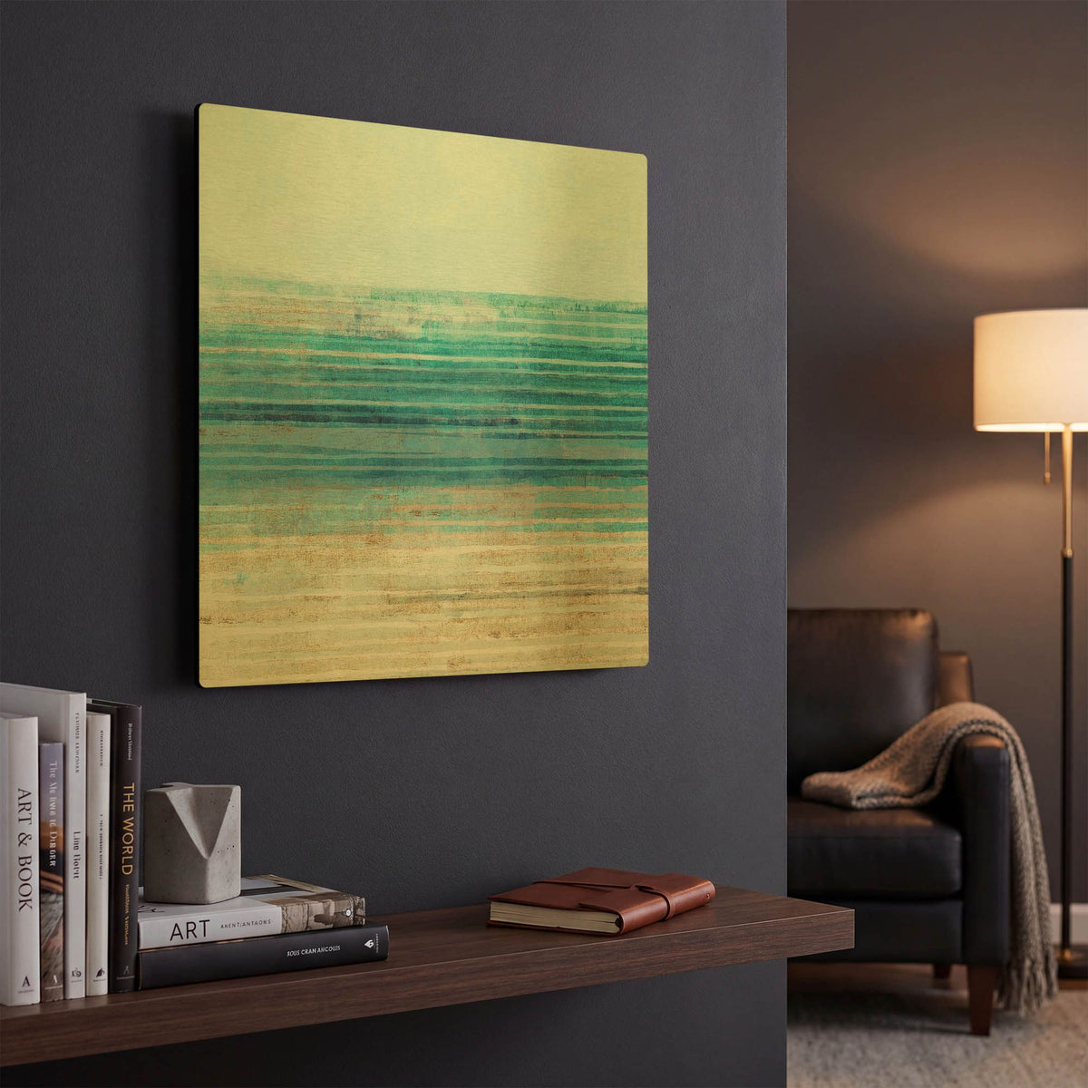 'Ocean Daydream I' By Flora Kouta Gold Metal Wall Art