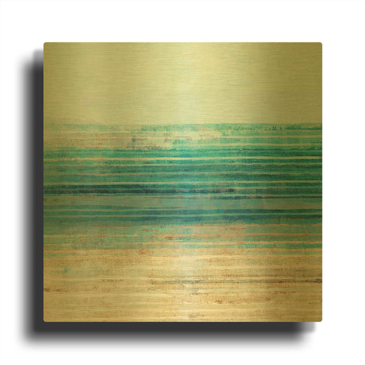 'Ocean Daydream I' By Flora Kouta Gold Metal Wall Art