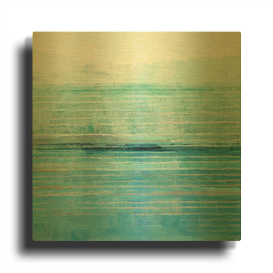 'Ocean Daydream II' By Flora Kouta Gold Metal Wall Art
