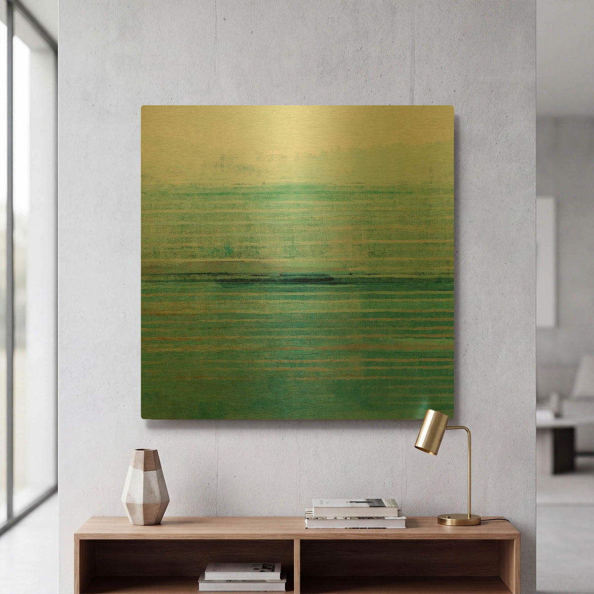 'Ocean Daydream II' By Flora Kouta Gold Metal Wall Art
