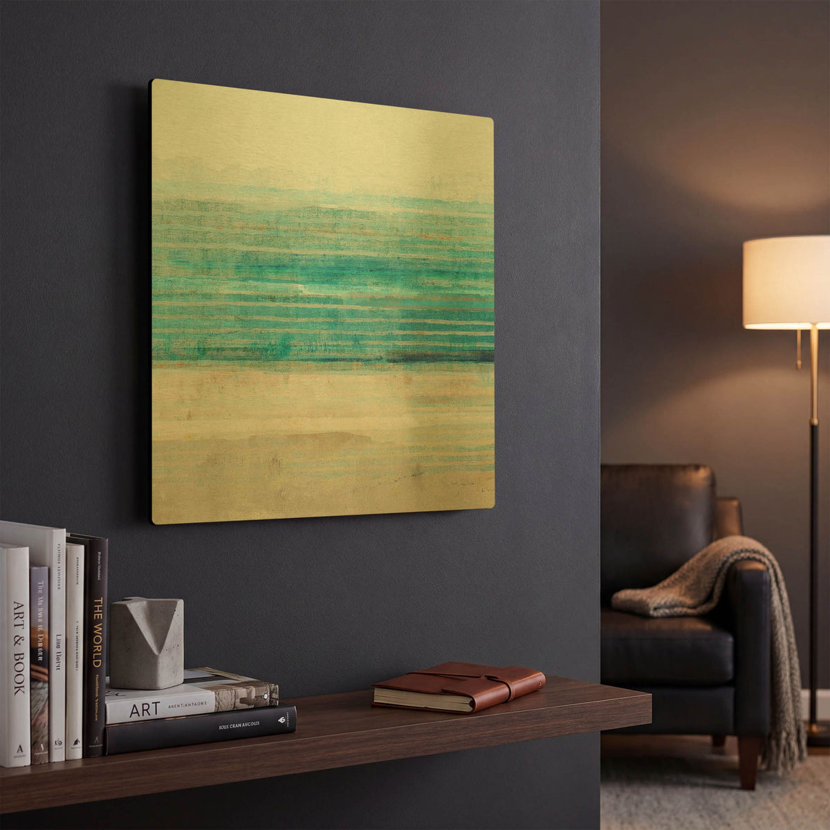 'Ocean Daydream III' By Flora Kouta Gold Metal Wall Art
