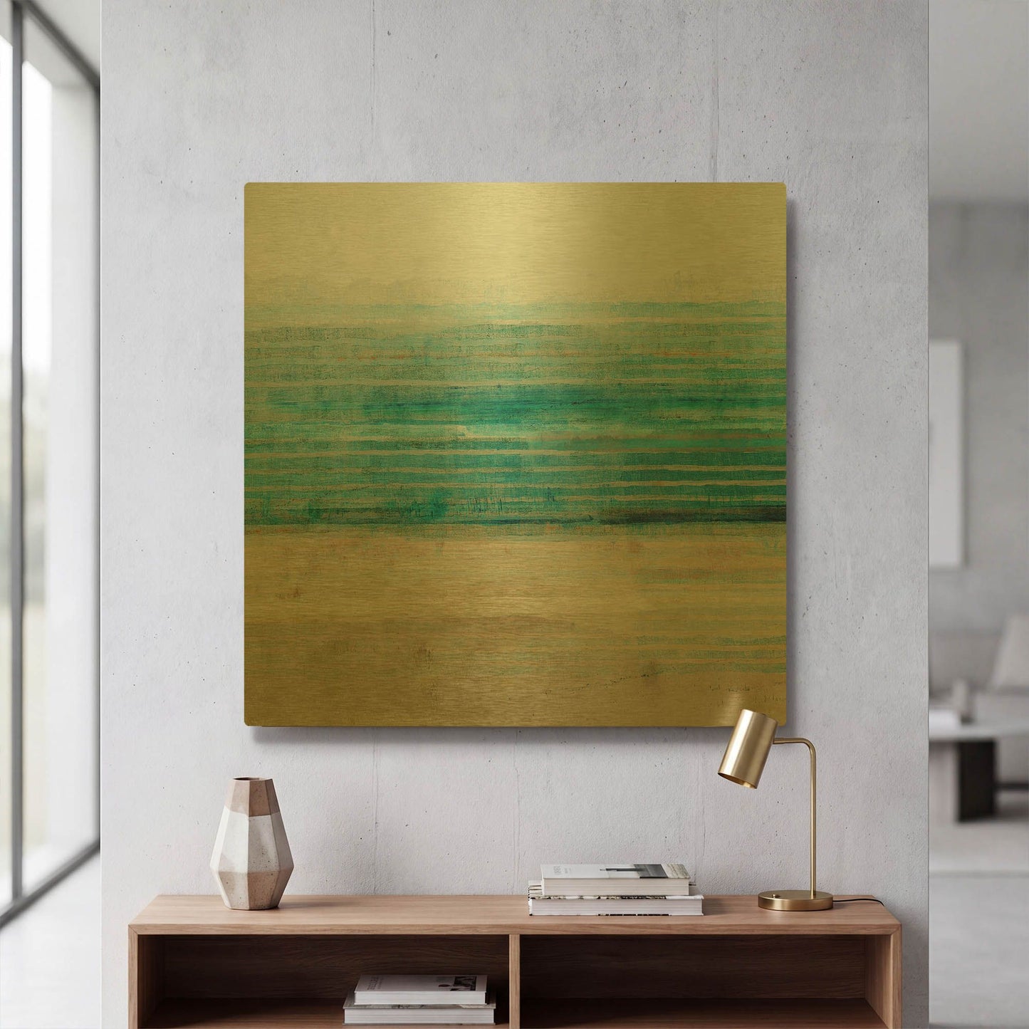 'Ocean Daydream III' By Flora Kouta Gold Metal Wall Art