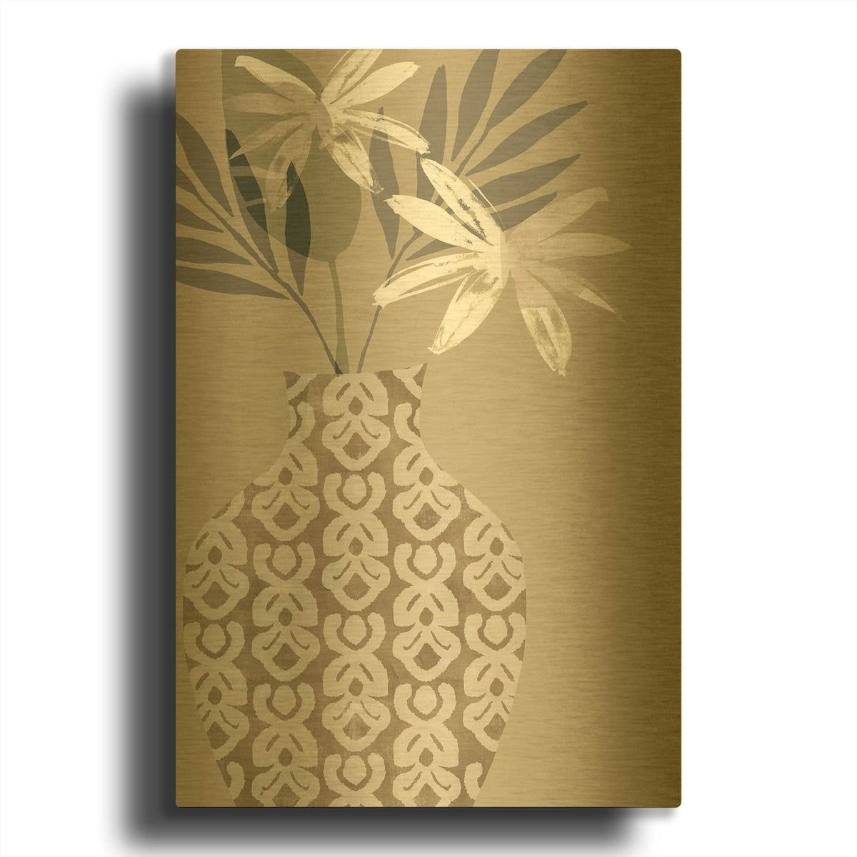 'Decorative Vase I' By Flora Kouta Gold Metal Wall Art