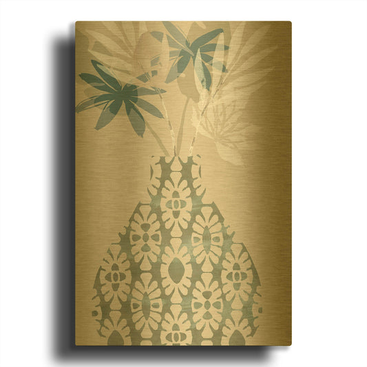 'Decorative Vase II' By Flora Kouta Gold Metal Wall Art