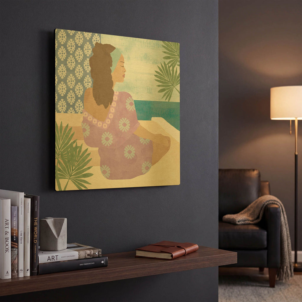 'Mediterranean Holiday III' By Flora Kouta Gold Metal Wall Art