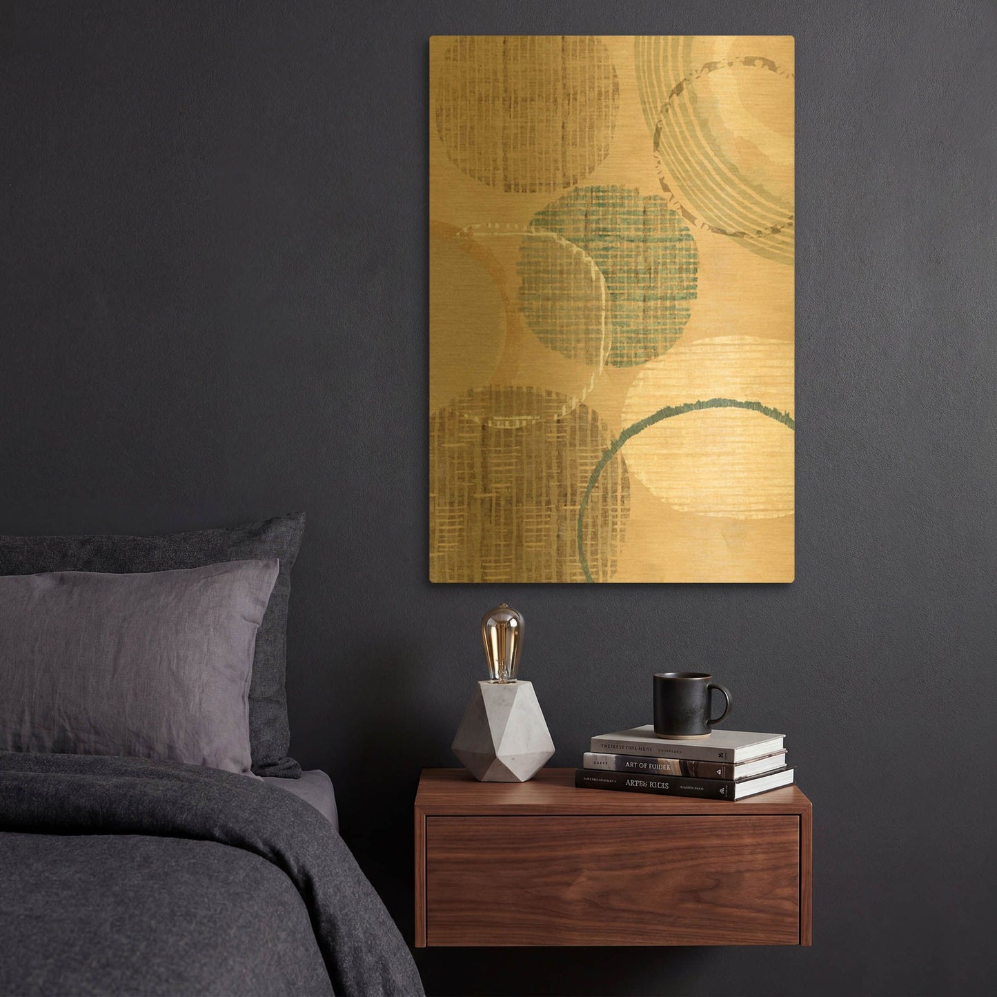 'Woven Baskets I' By Flora Kouta Gold Metal Wall Art