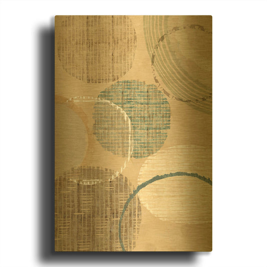 'Woven Baskets I' By Flora Kouta Gold Metal Wall Art