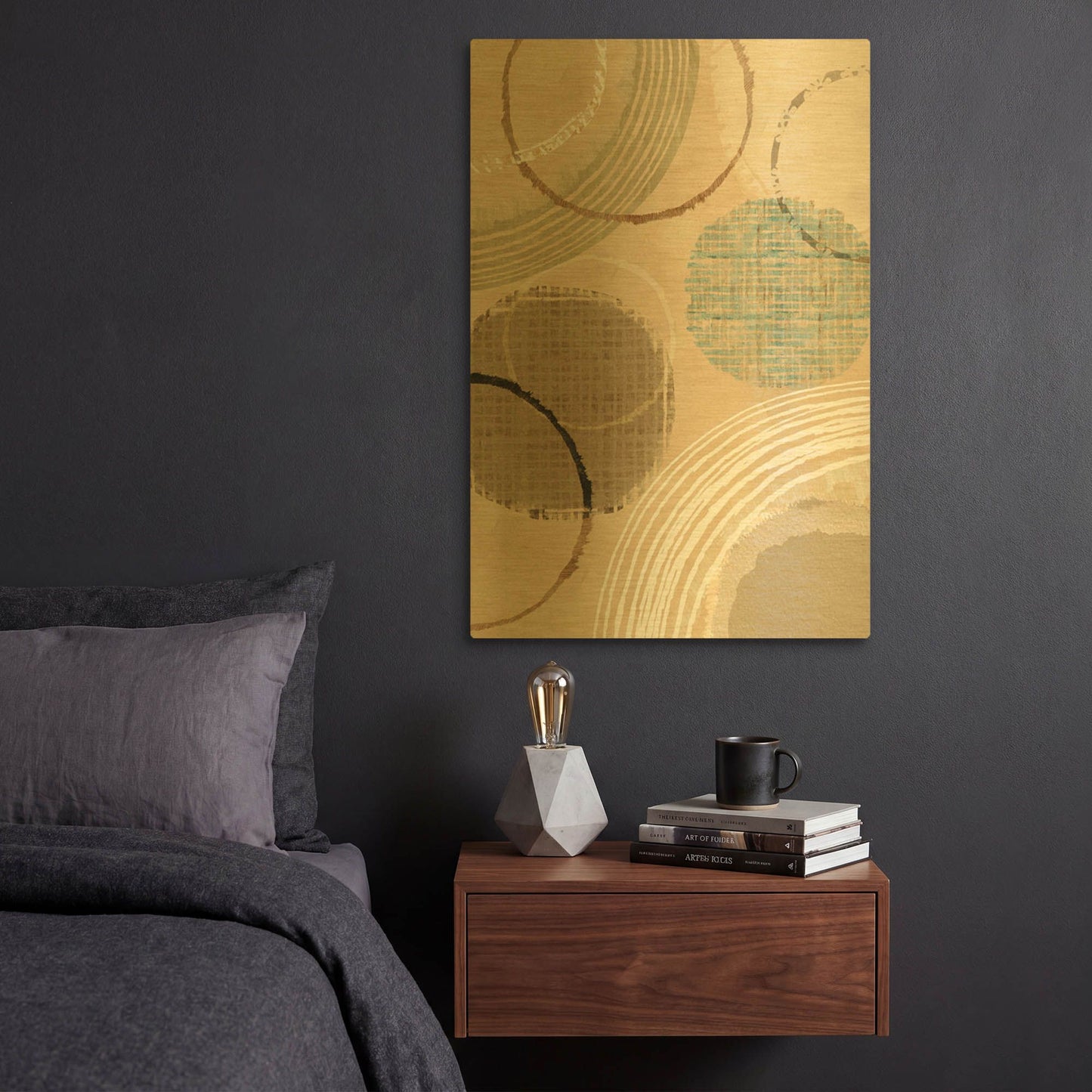 'Woven Baskets II' By Flora Kouta Gold Metal Wall Art