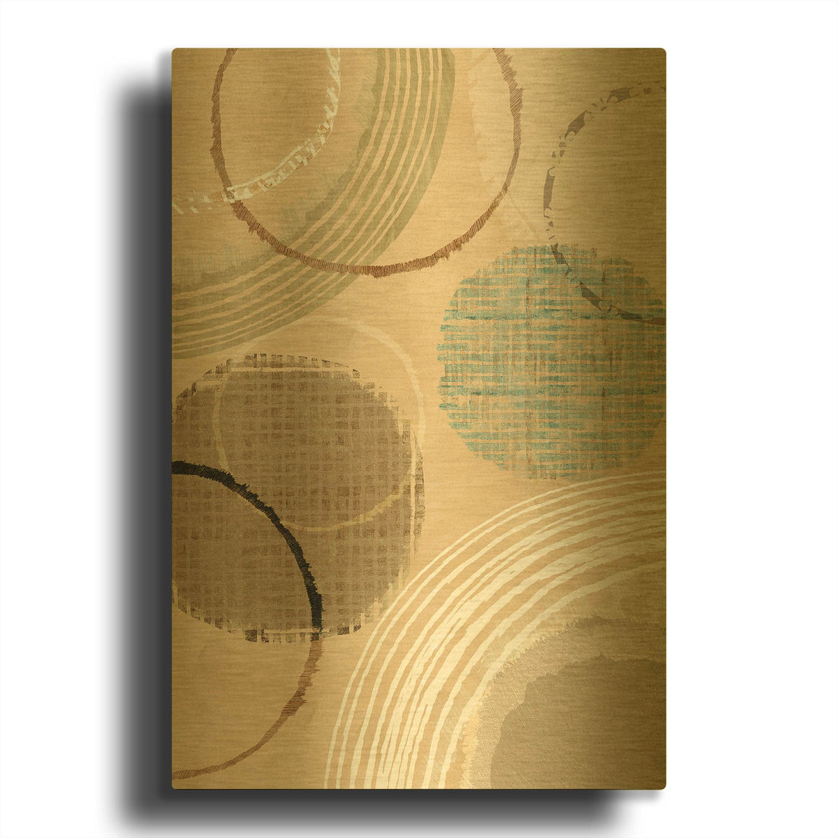 'Woven Baskets II' By Flora Kouta Gold Metal Wall Art