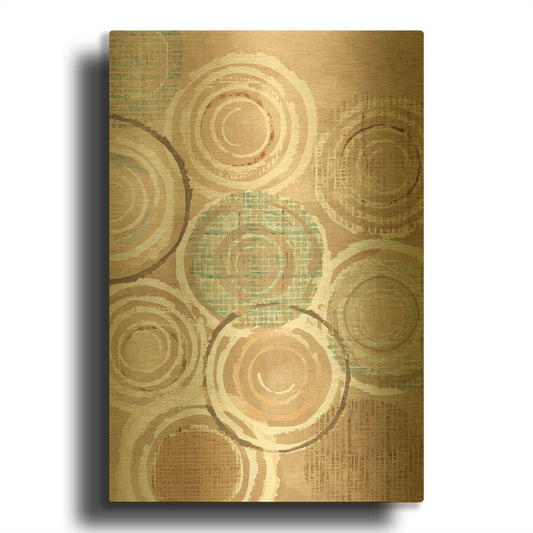 'Woven Baskets III' By Flora Kouta Gold Metal Wall Art