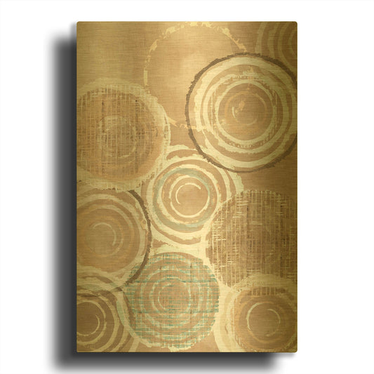 'Woven Baskets IV' By Flora Kouta Gold Metal Wall Art
