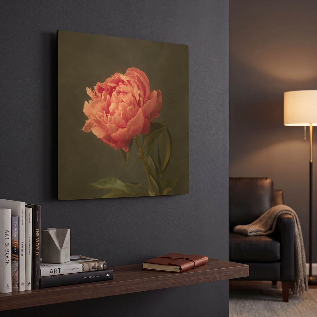 'Perfectly Pink' By Leah McLean Gold Metal Wall Art