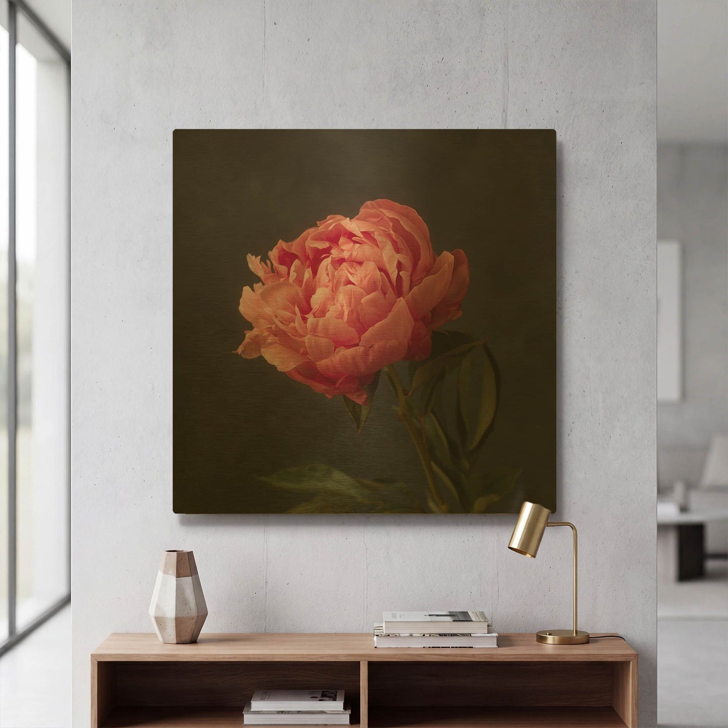 'Perfectly Pink' By Leah McLean Gold Metal Wall Art
