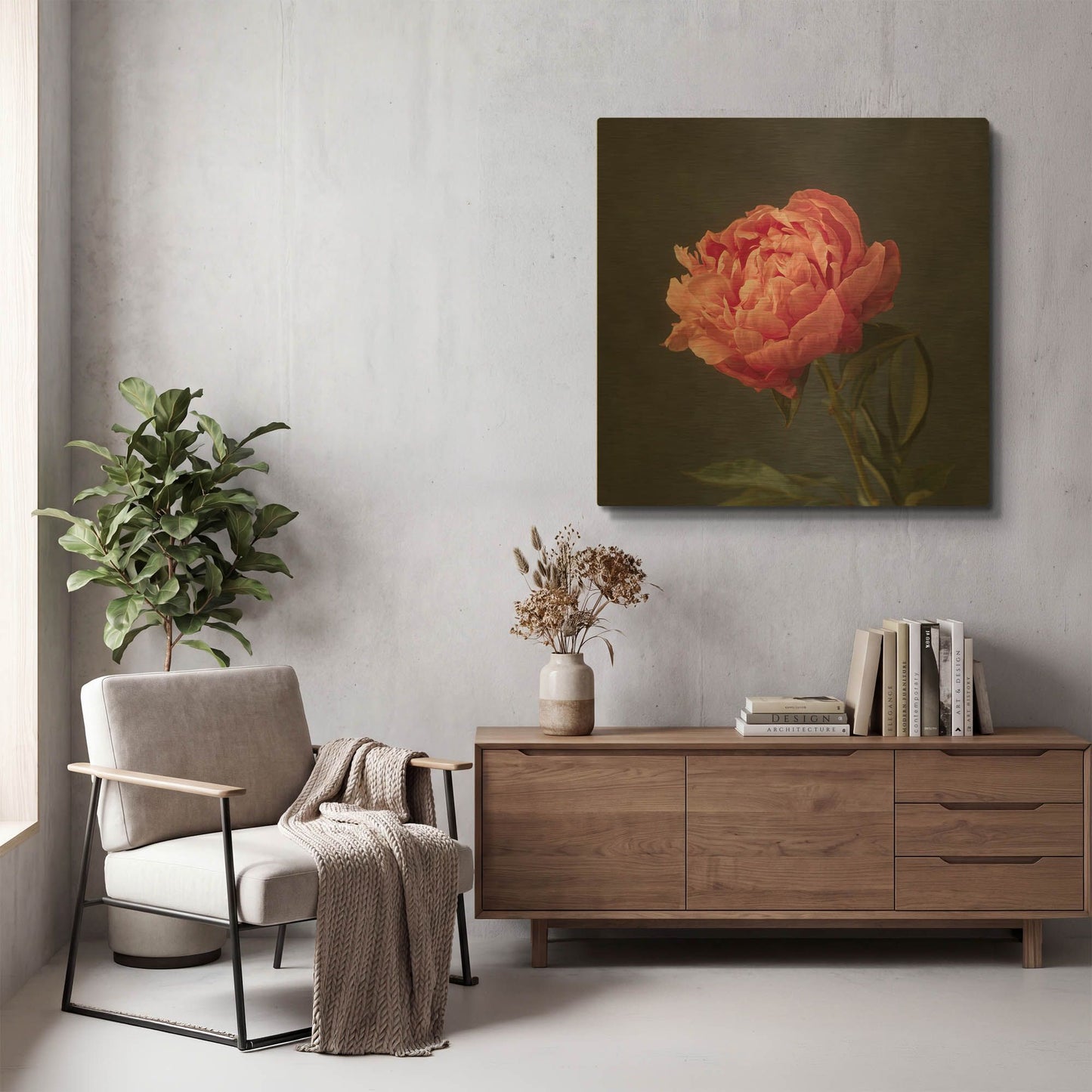 'Perfectly Pink' By Leah McLean Gold Metal Wall Art