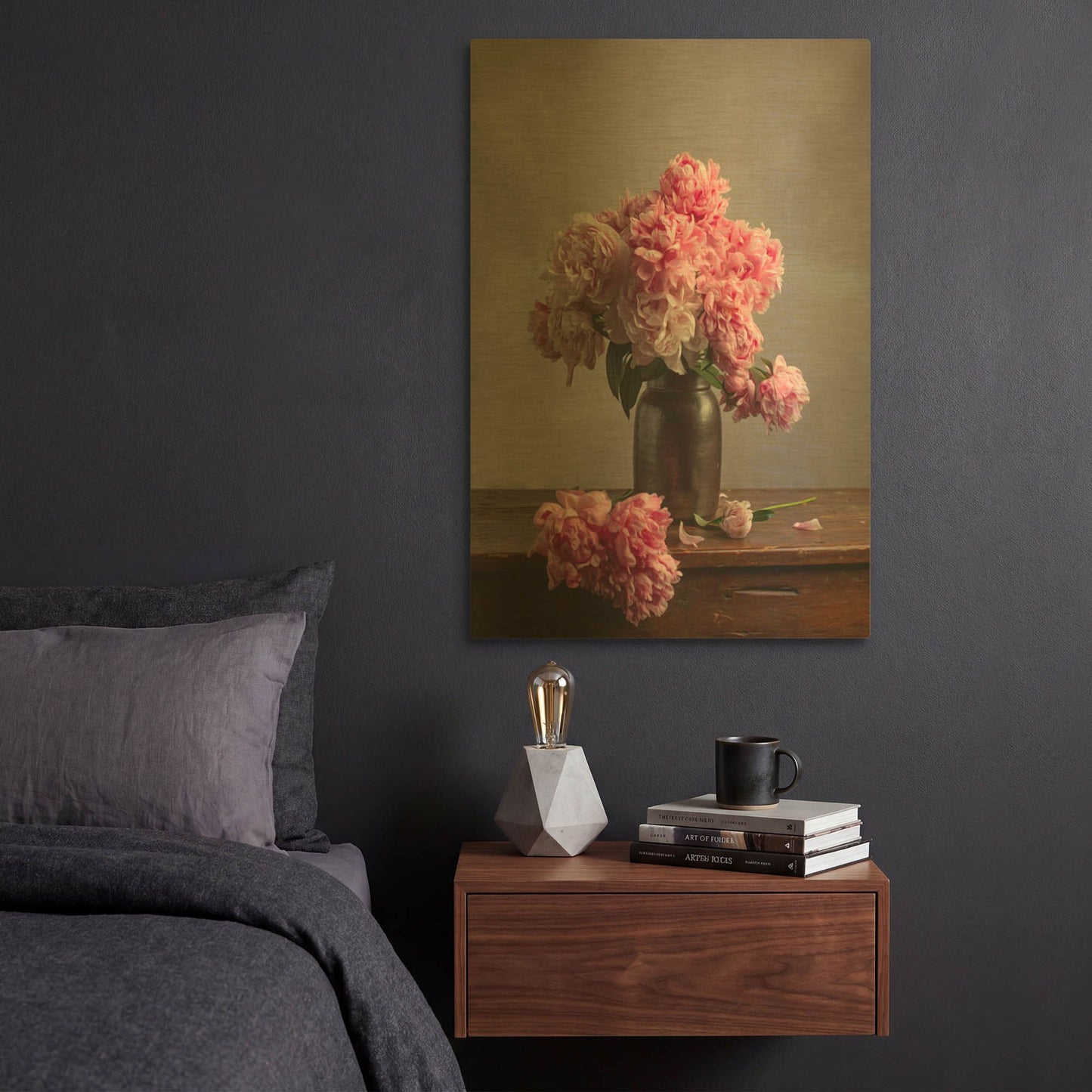 'Layers Of Pink' By Leah McLean Gold Metal Wall Art