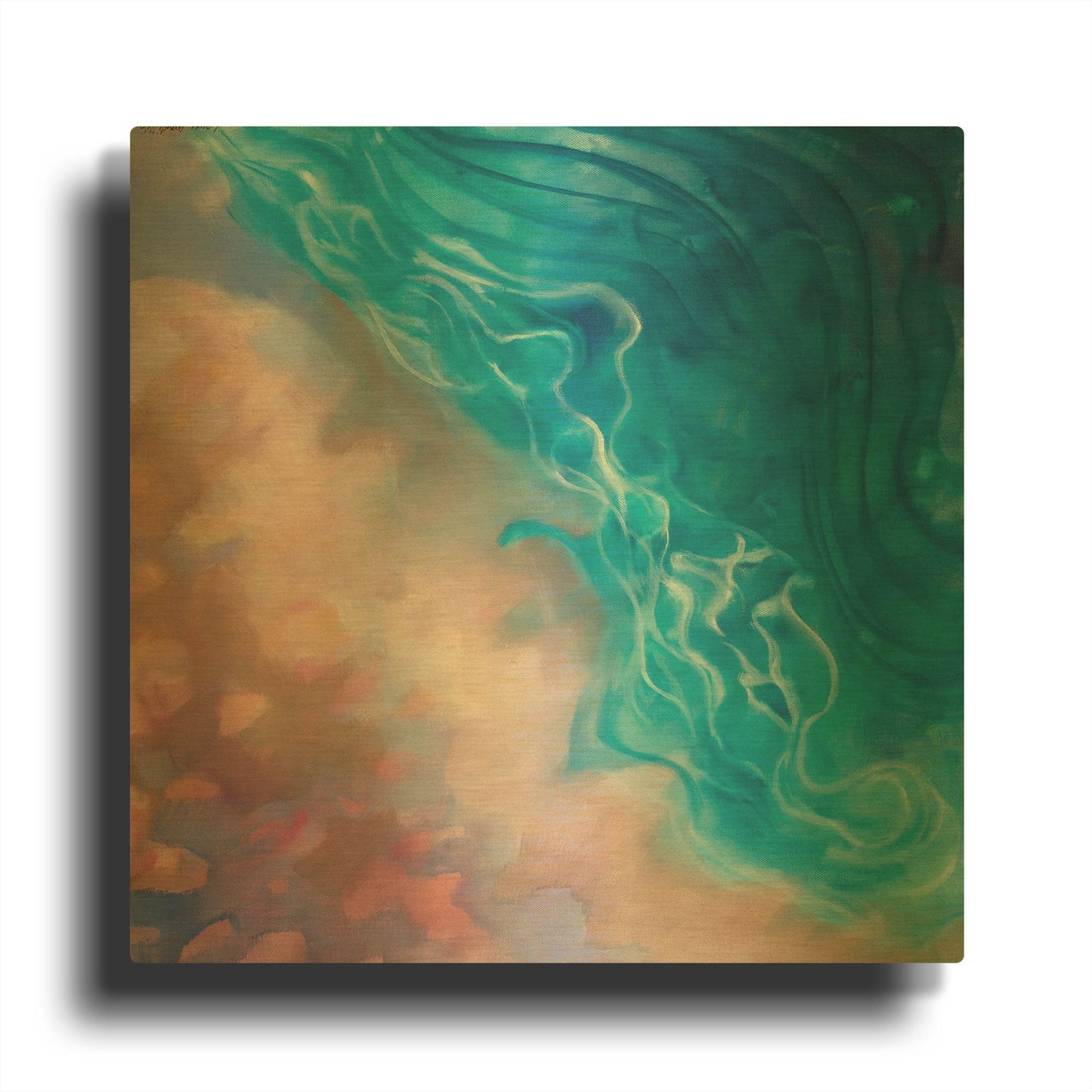 'Beachy Pinks' By Louise Montillio Gold Metal Wall Art