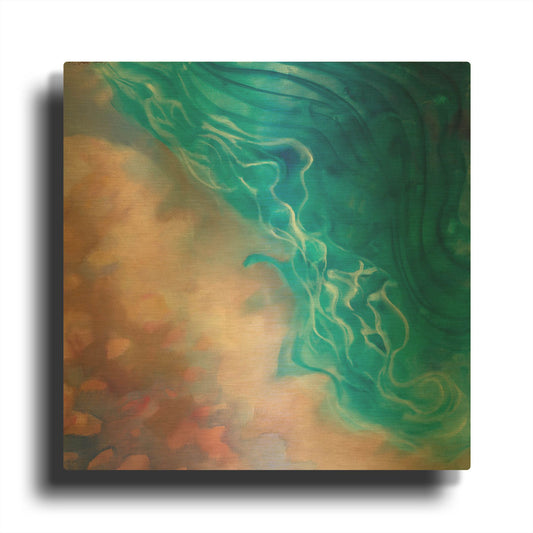 'Beachy Pinks' By Louise Montillio Gold Metal Wall Art
