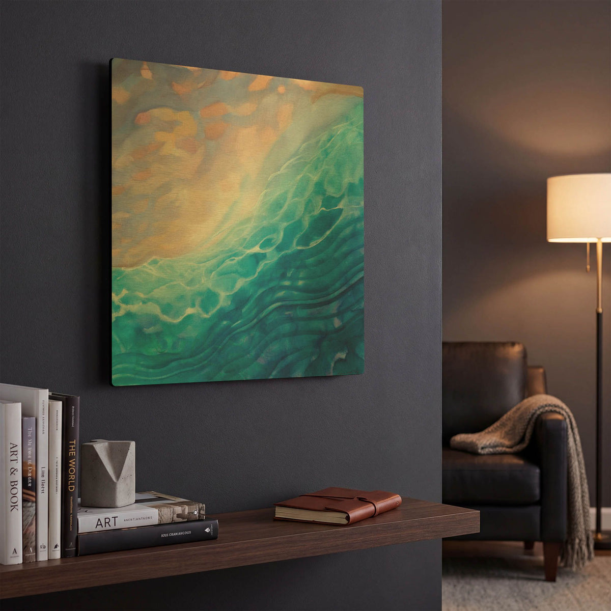 'Beachy Naples' By Louise Montillio Gold Metal Wall Art
