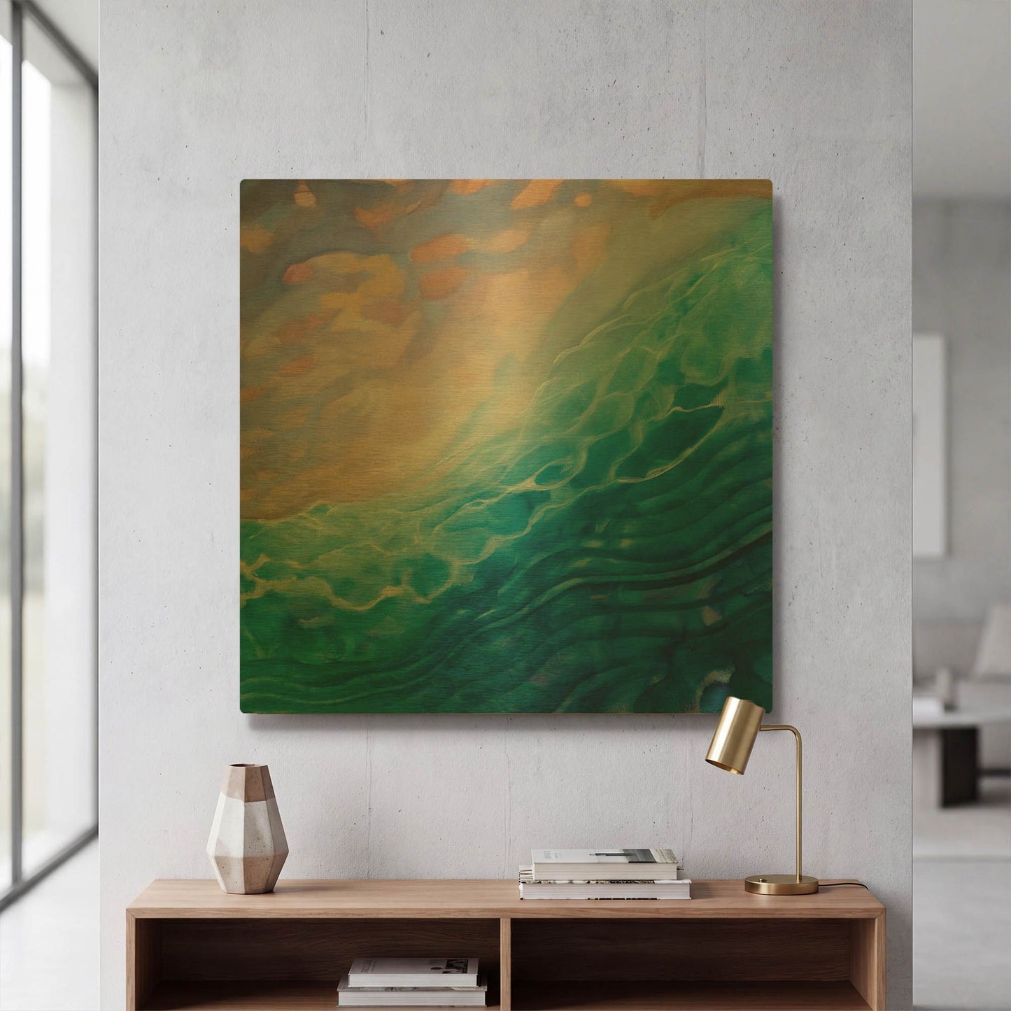 'Beachy Naples' By Louise Montillio Gold Metal Wall Art