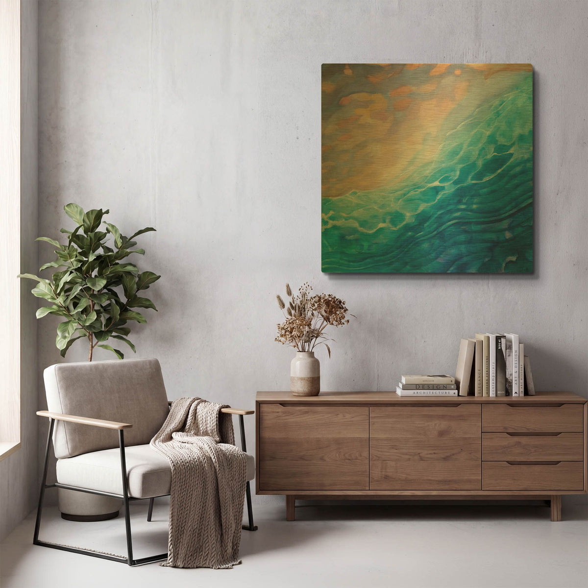 'Beachy Naples' By Louise Montillio Gold Metal Wall Art
