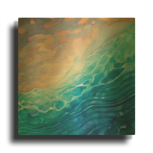 'Beachy Naples' By Louise Montillio Gold Metal Wall Art