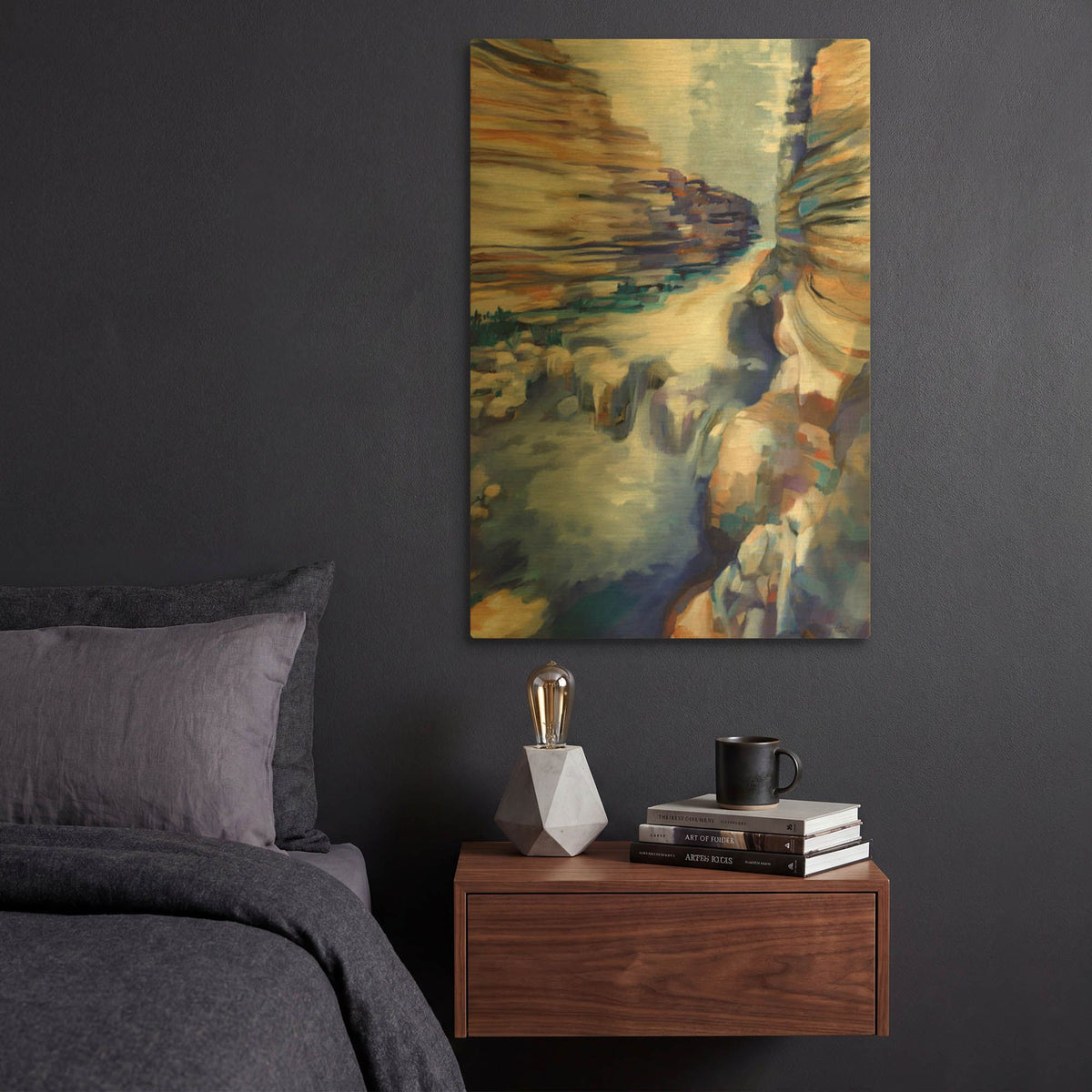 'Havasu Blue' By Louise Montillio Gold Metal Wall Art