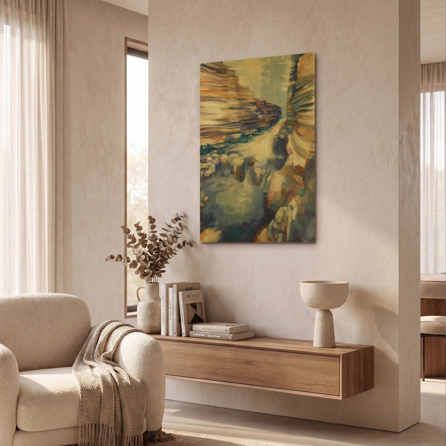 'Havasu Blue' By Louise Montillio Gold Metal Wall Art