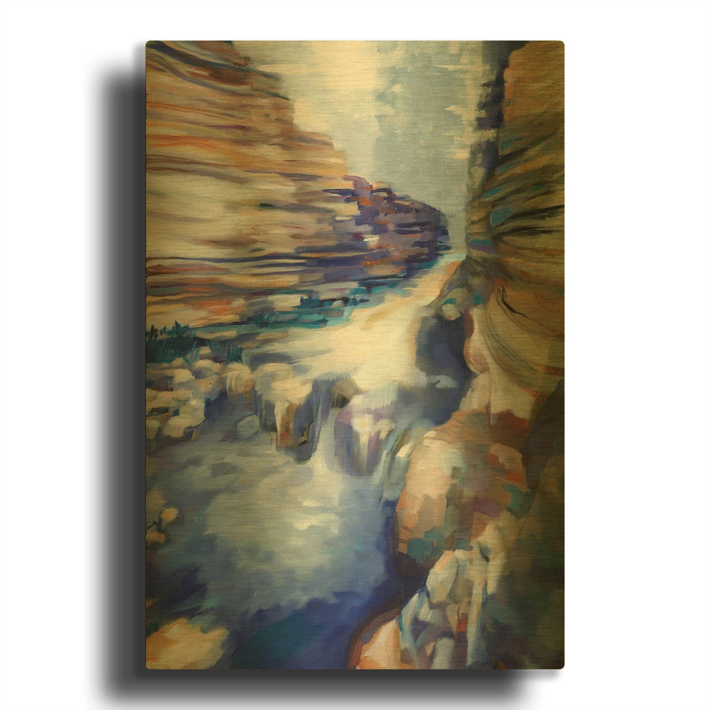 'Havasu Blue' By Louise Montillio Gold Metal Wall Art