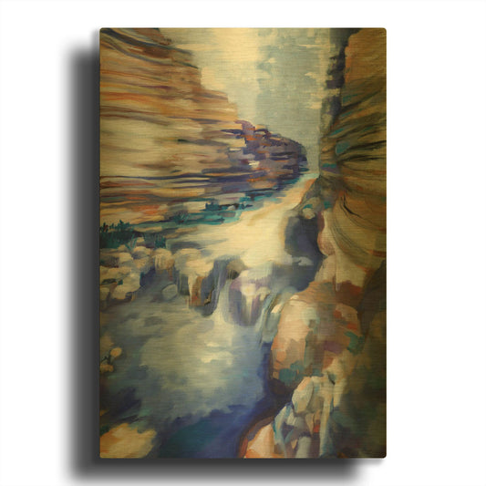 'Havasu Blue' By Louise Montillio Gold Metal Wall Art