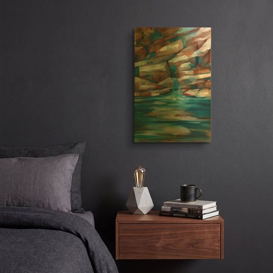 'Havasu Fall' By Louise Montillio Gold Metal Wall Art