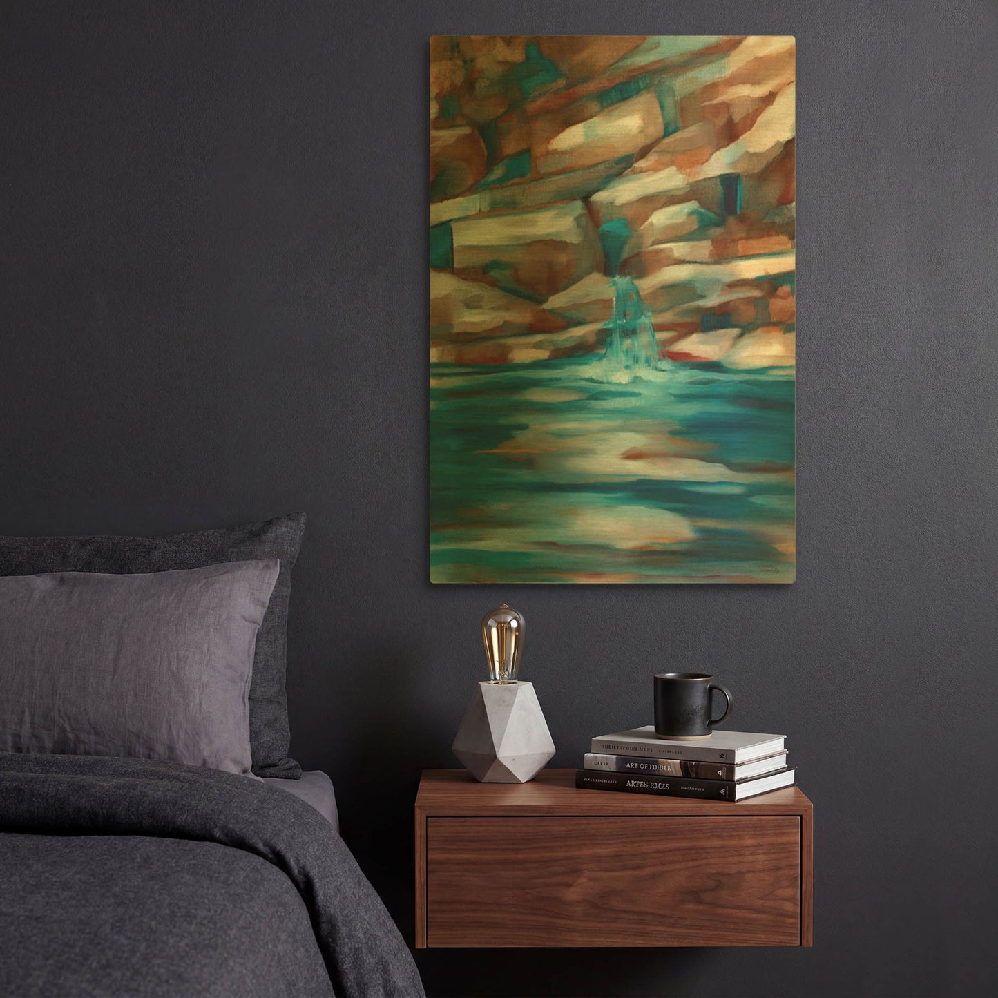 'Havasu Fall' By Louise Montillio Gold Metal Wall Art