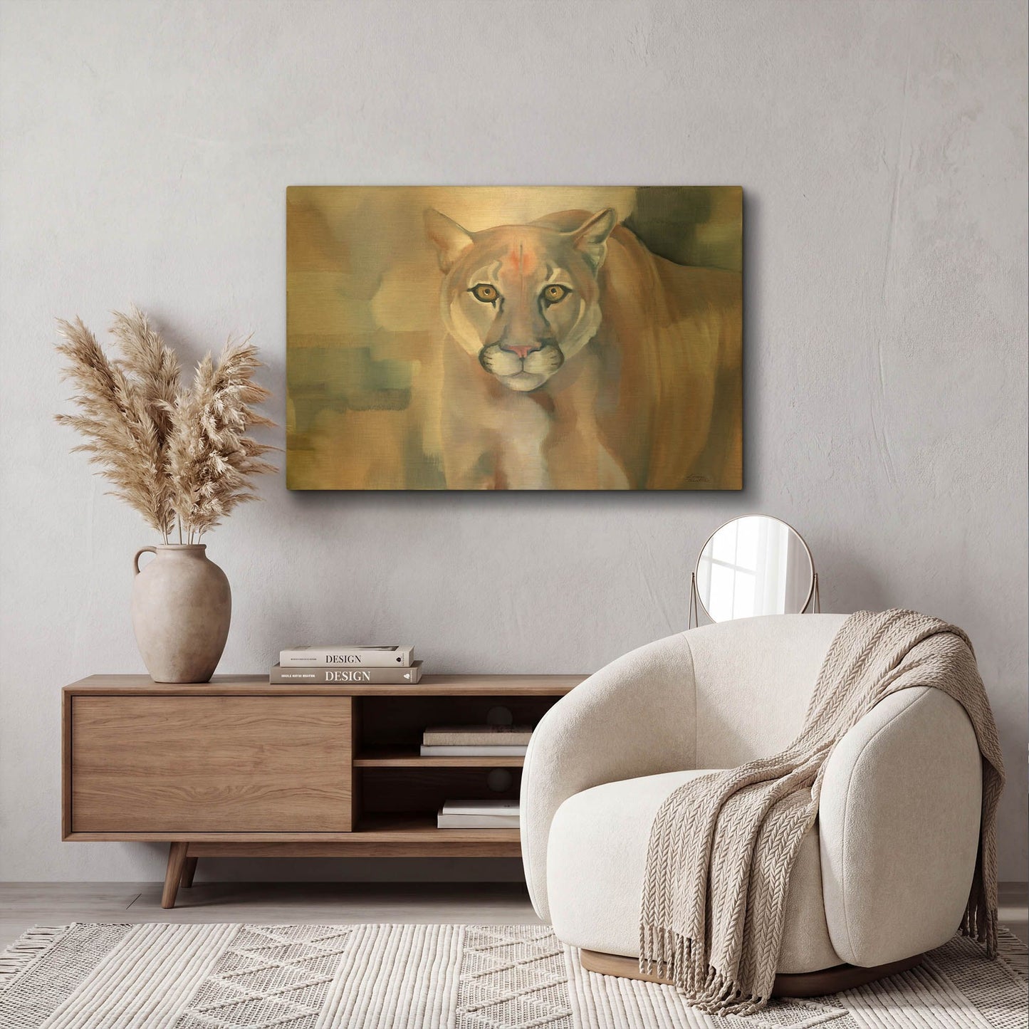 'Big King Kitty' By Louise Montillio Gold Metal Wall Art