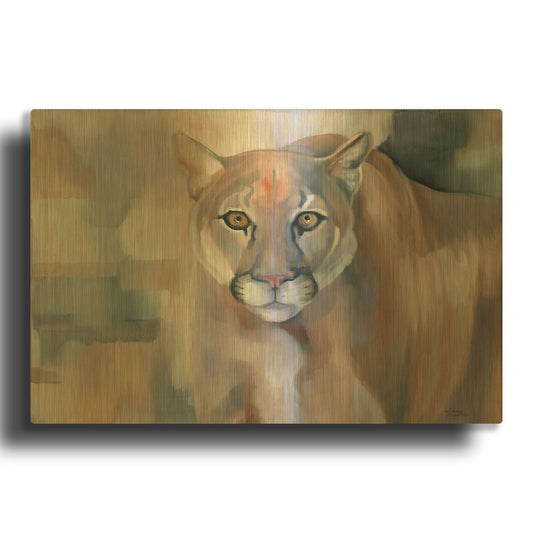 'Big King Kitty' By Louise Montillio Gold Metal Wall Art