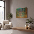 'Beachside Waterlight' By Louise Montillio Gold Metal Wall Art