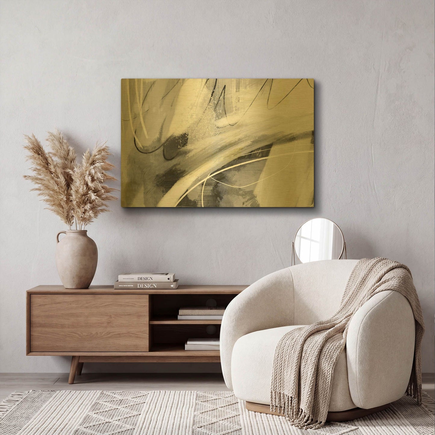 'Speak To Me' By Delores Naskrent Gold Metal Wall Art