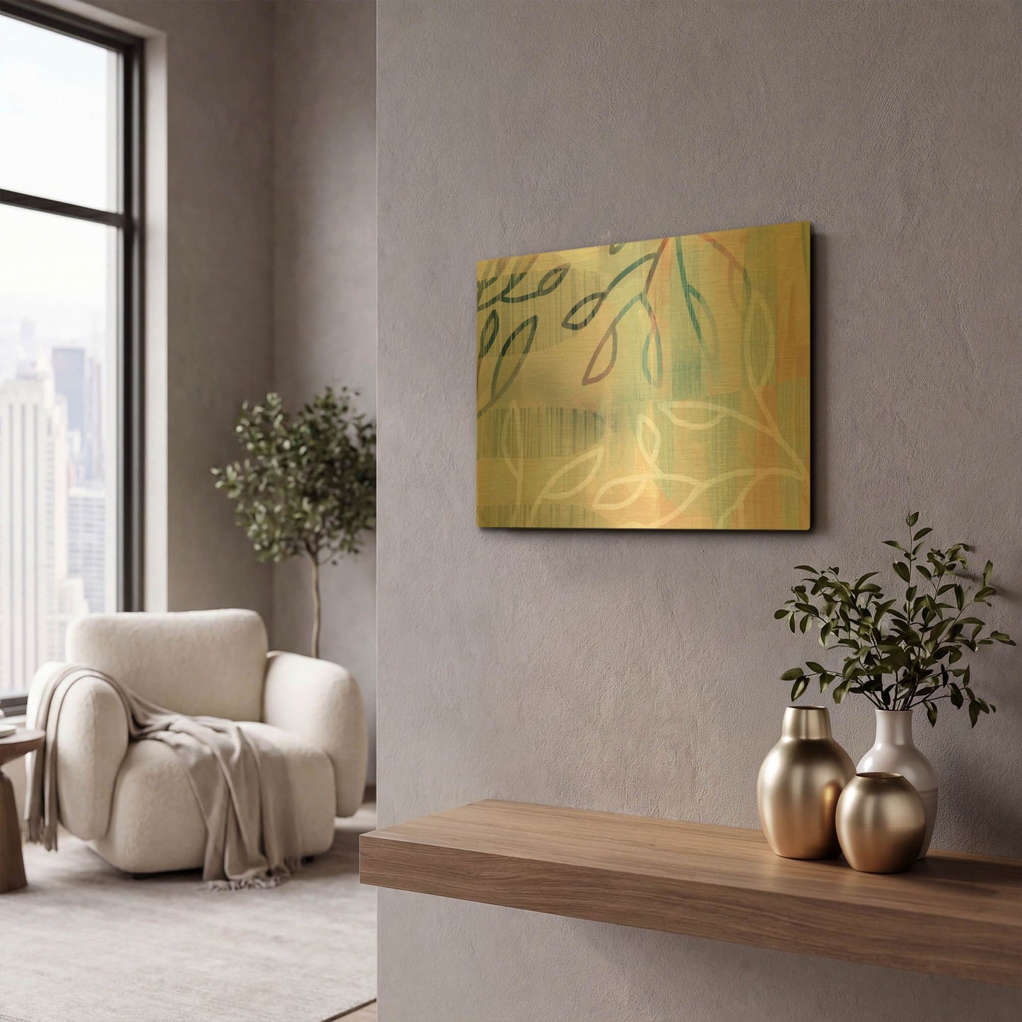'Alice' By Delores Naskrent Gold Metal Wall Art