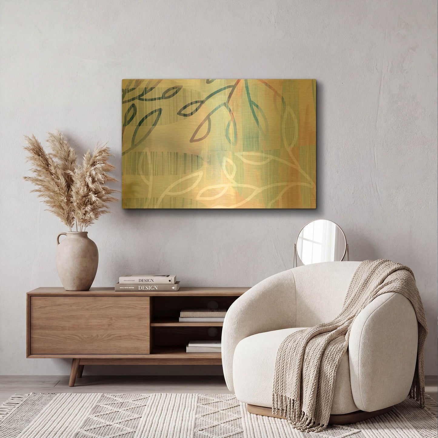 'Alice' By Delores Naskrent Gold Metal Wall Art