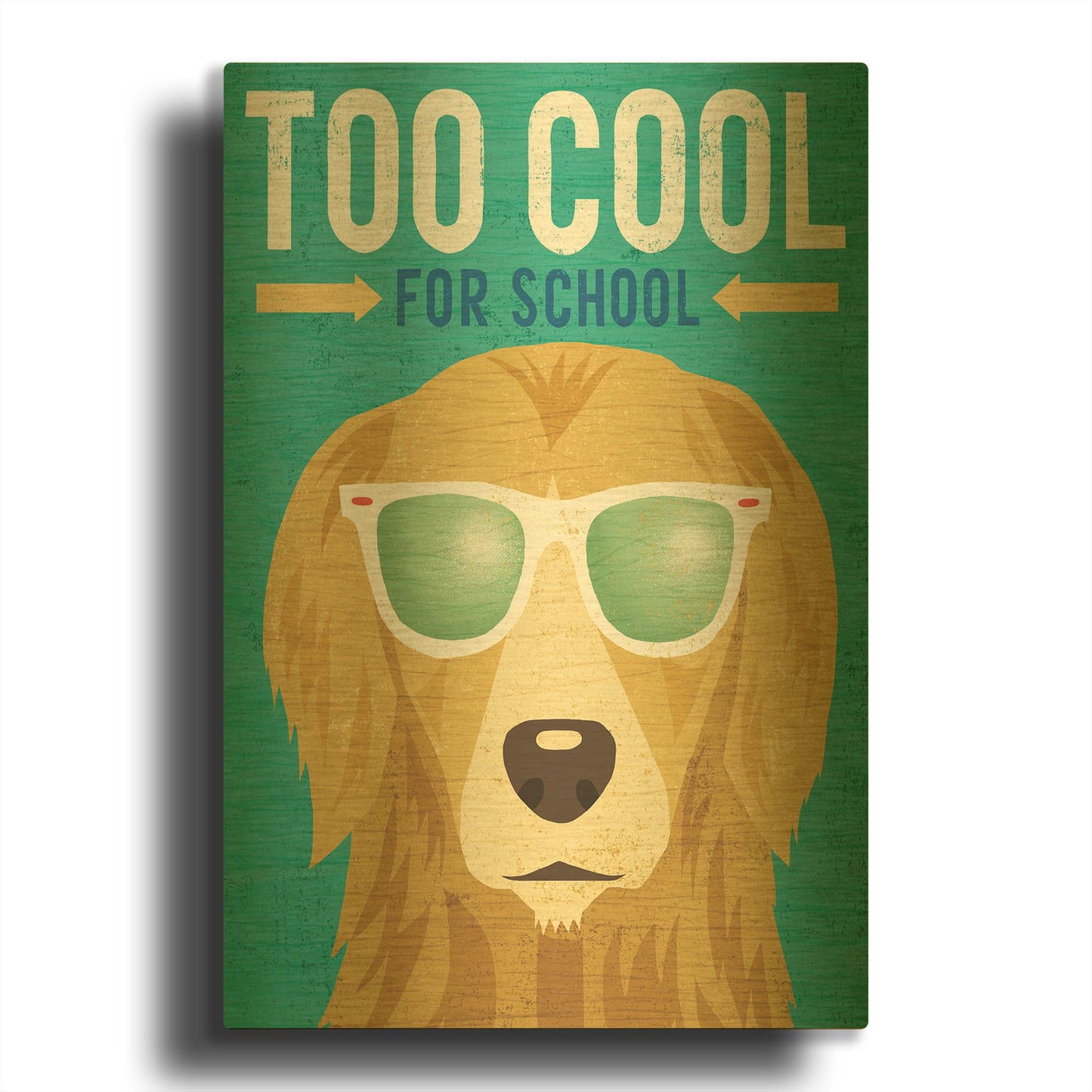 'Beach Bums Golden I Cool' By Michael Mullan Gold Metal Wall Art