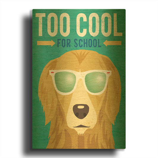 'Beach Bums Golden I Cool' By Michael Mullan Gold Metal Wall Art