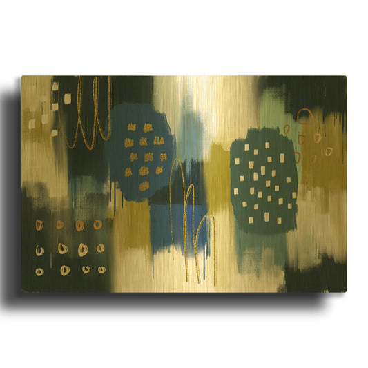 'Canna Verde' By Delores Naskrent Gold Metal Wall Art