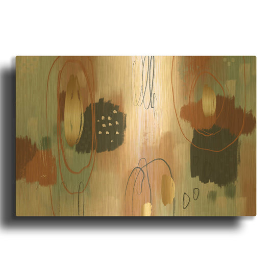 'Baked Clay' By Delores Naskrent Gold Metal Wall Art