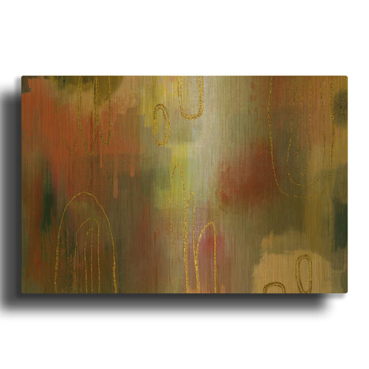 'Clay Oven' By Delores Naskrent Gold Metal Wall Art