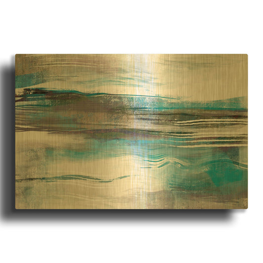 'Whispering Tide' By Delores Naskrent Gold Metal Wall Art