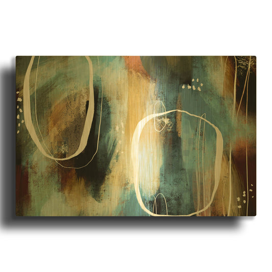 'Ancient Crown' By Delores Naskrent Gold Metal Wall Art