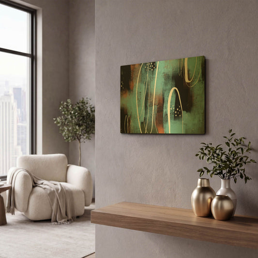 'Aged Iron' By Delores Naskrent Gold Metal Wall Art